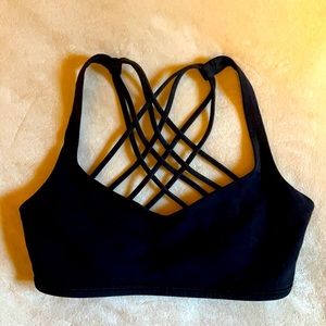 Lululemon Black Strappy Sports Bra